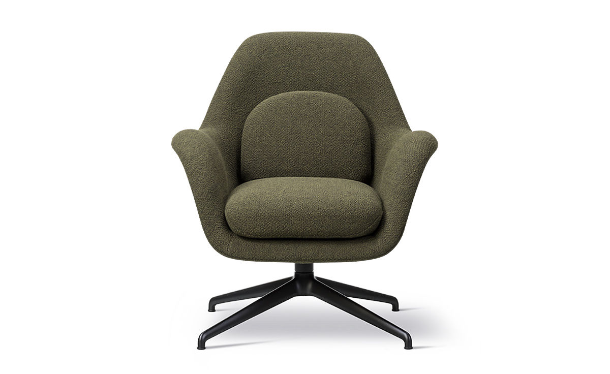 swoon petit lounge with swivel base