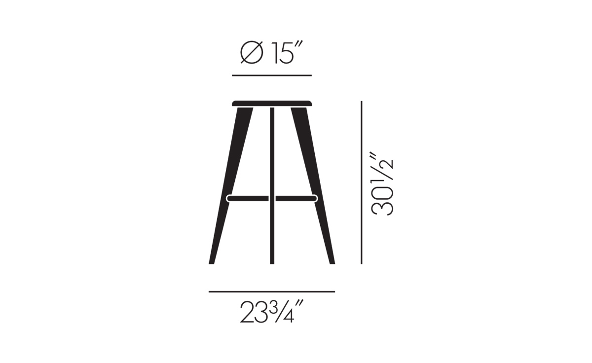 prouv&eacute; tabouret haut stool