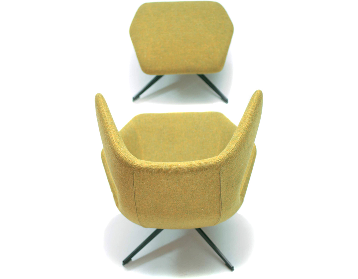 take a line for a walk swivel armchair with foot stool
