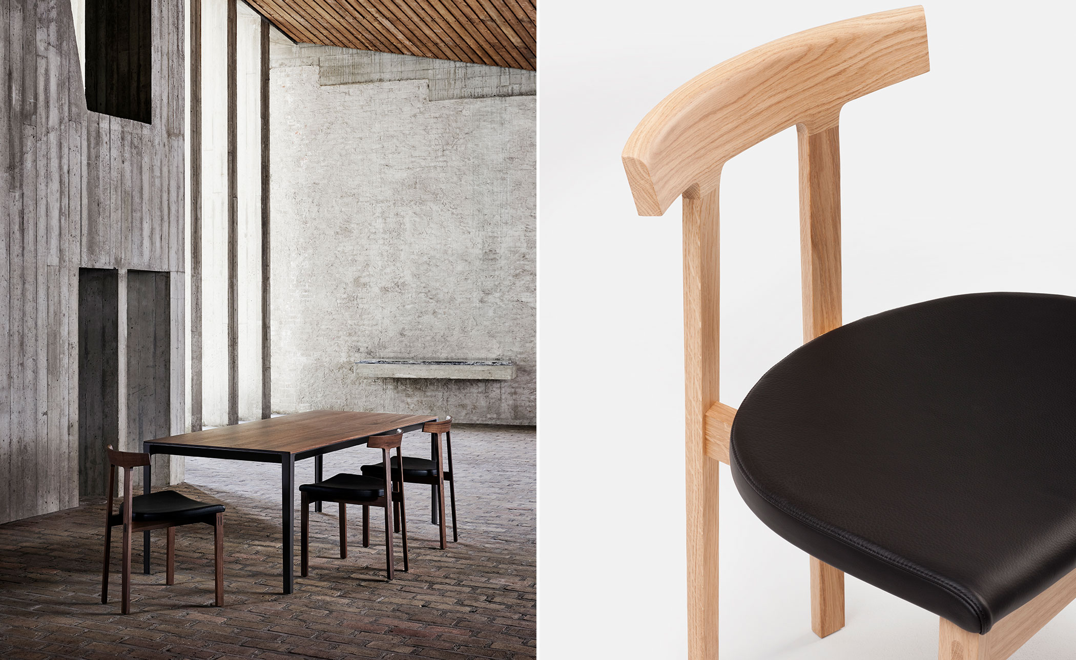 torii chair with upholstered seat