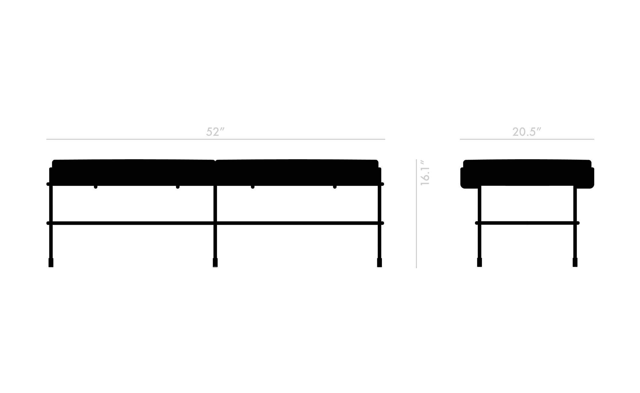 magis traffic two seat bench