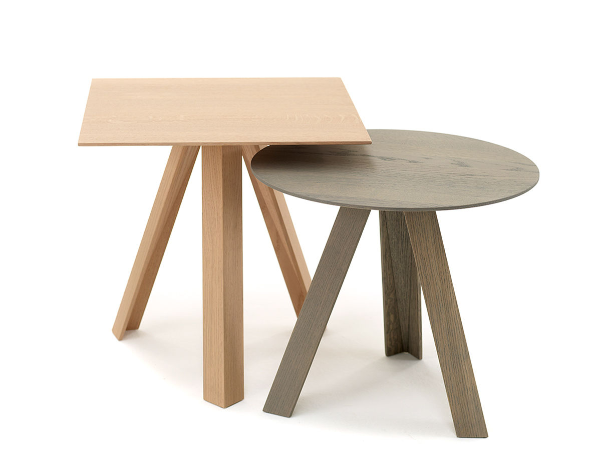 tre side table with wood top