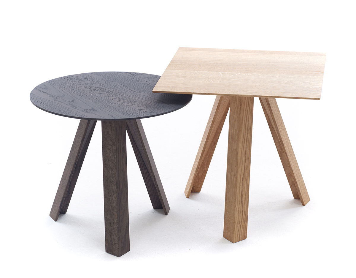 tre side table with wood top