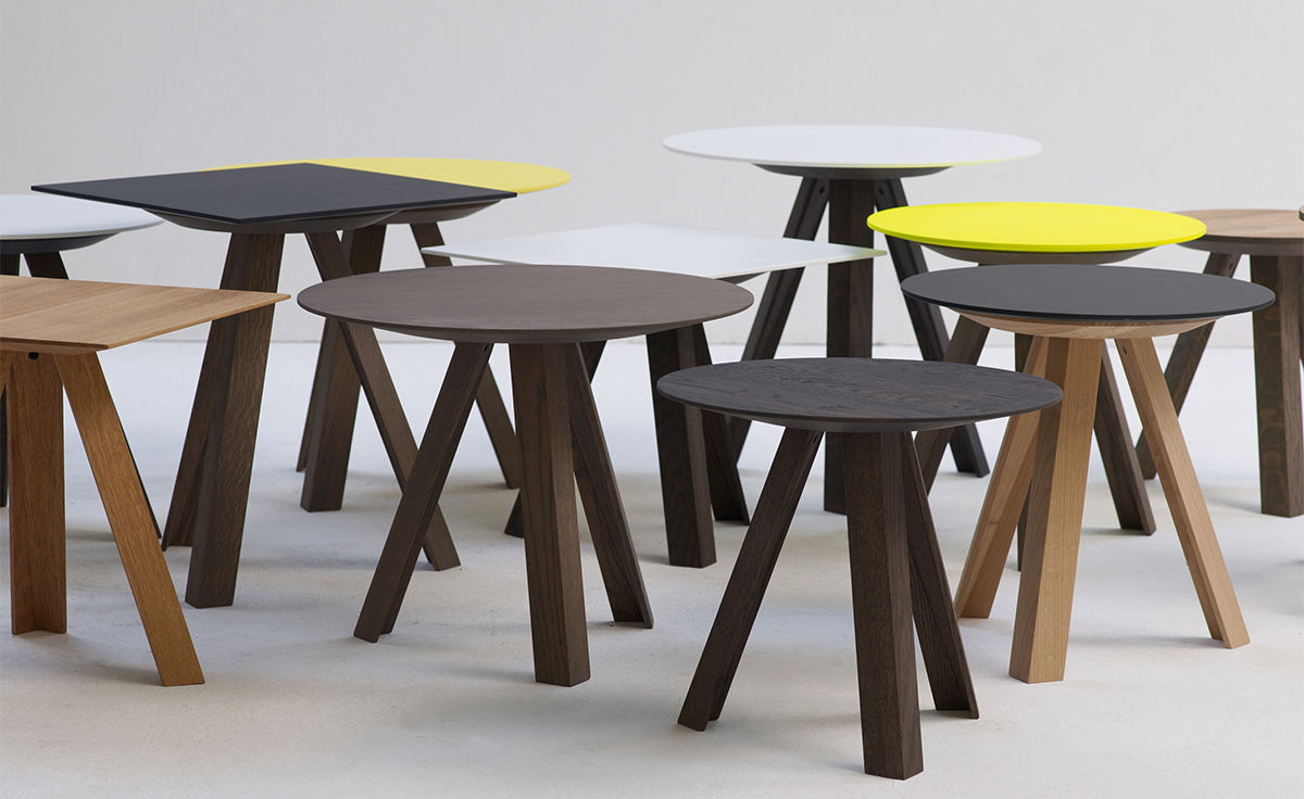 tre side table with wood top