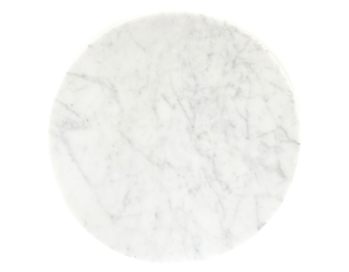 trio round coffee table with marble top 754mm