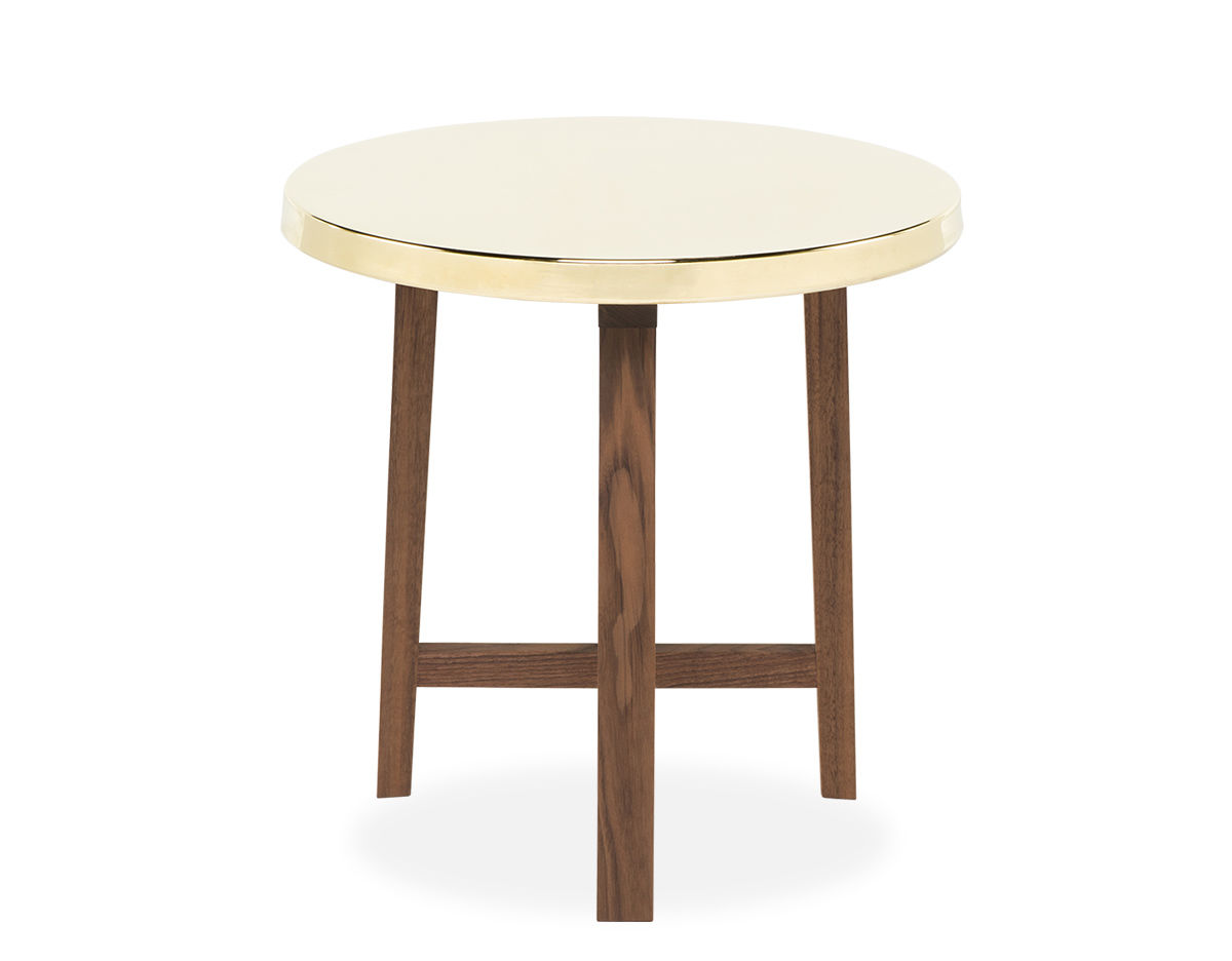 trio side table with brass top 754sb