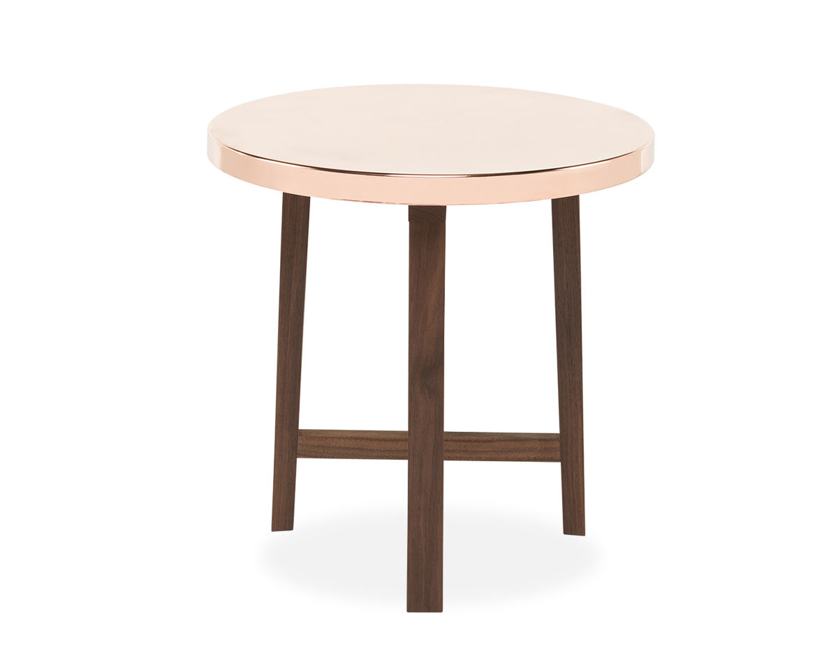 trio side table with copper top 754sp