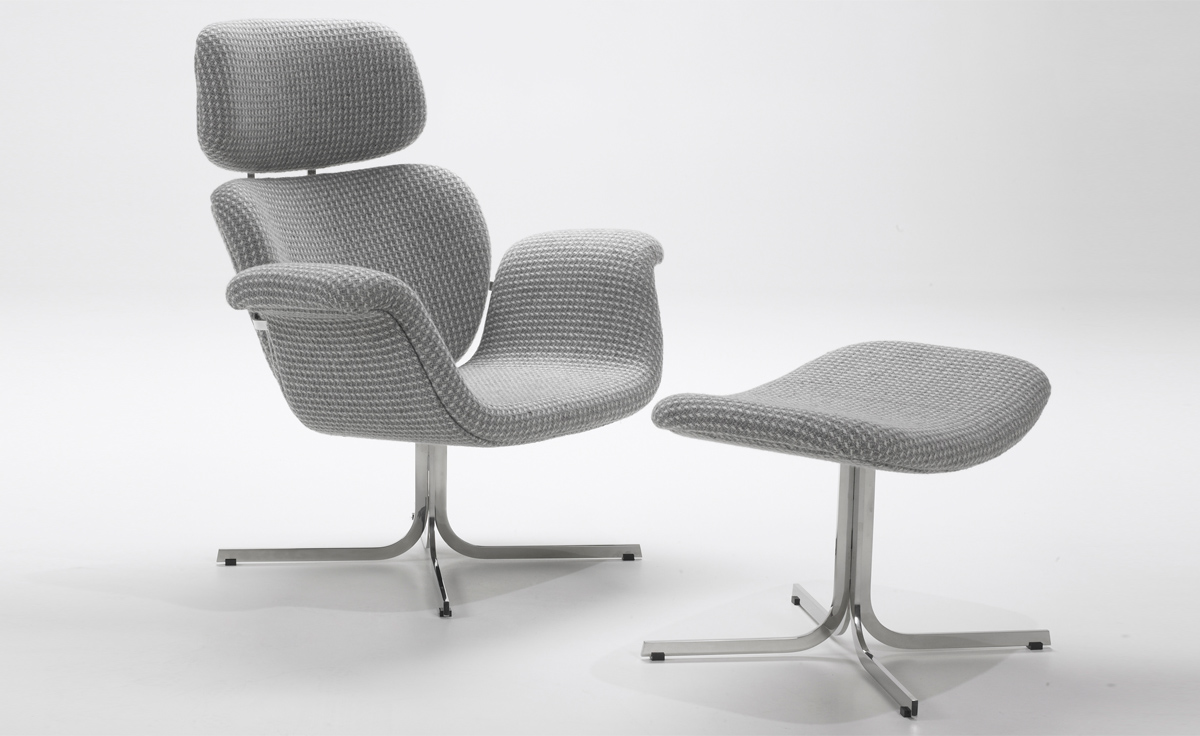 pierre paulin tulip chair & ottoman