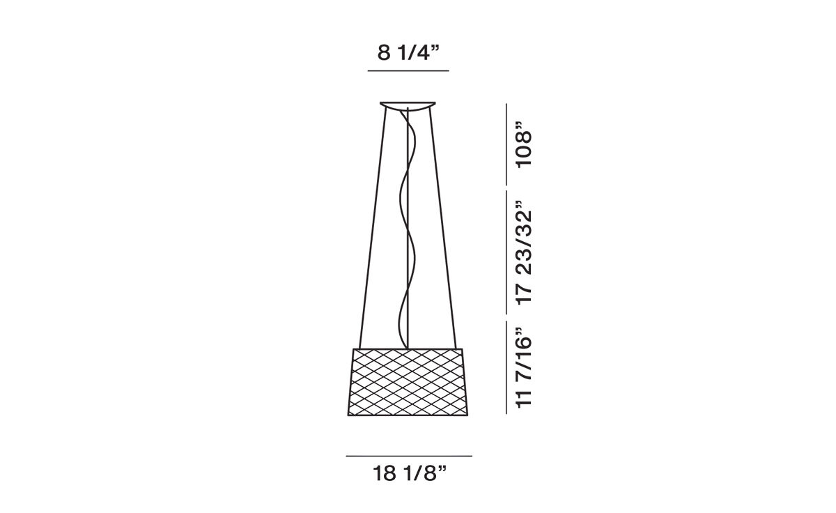 twiggy grid suspension light