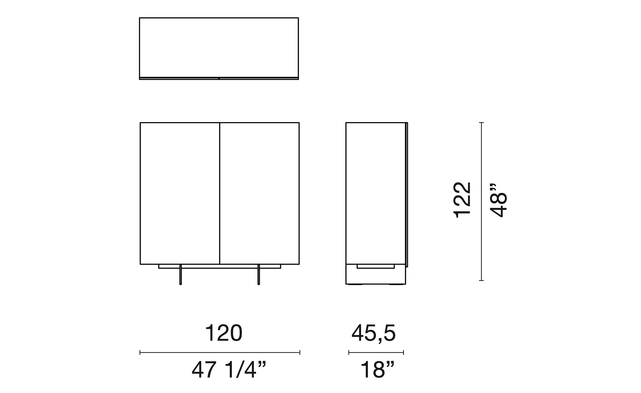 Uni Cabinet with 2 doors