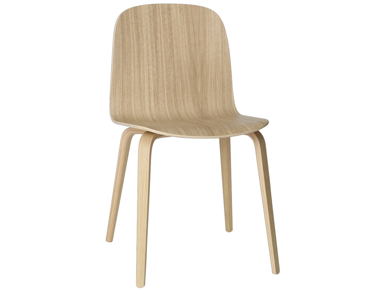 visu chair with wood base