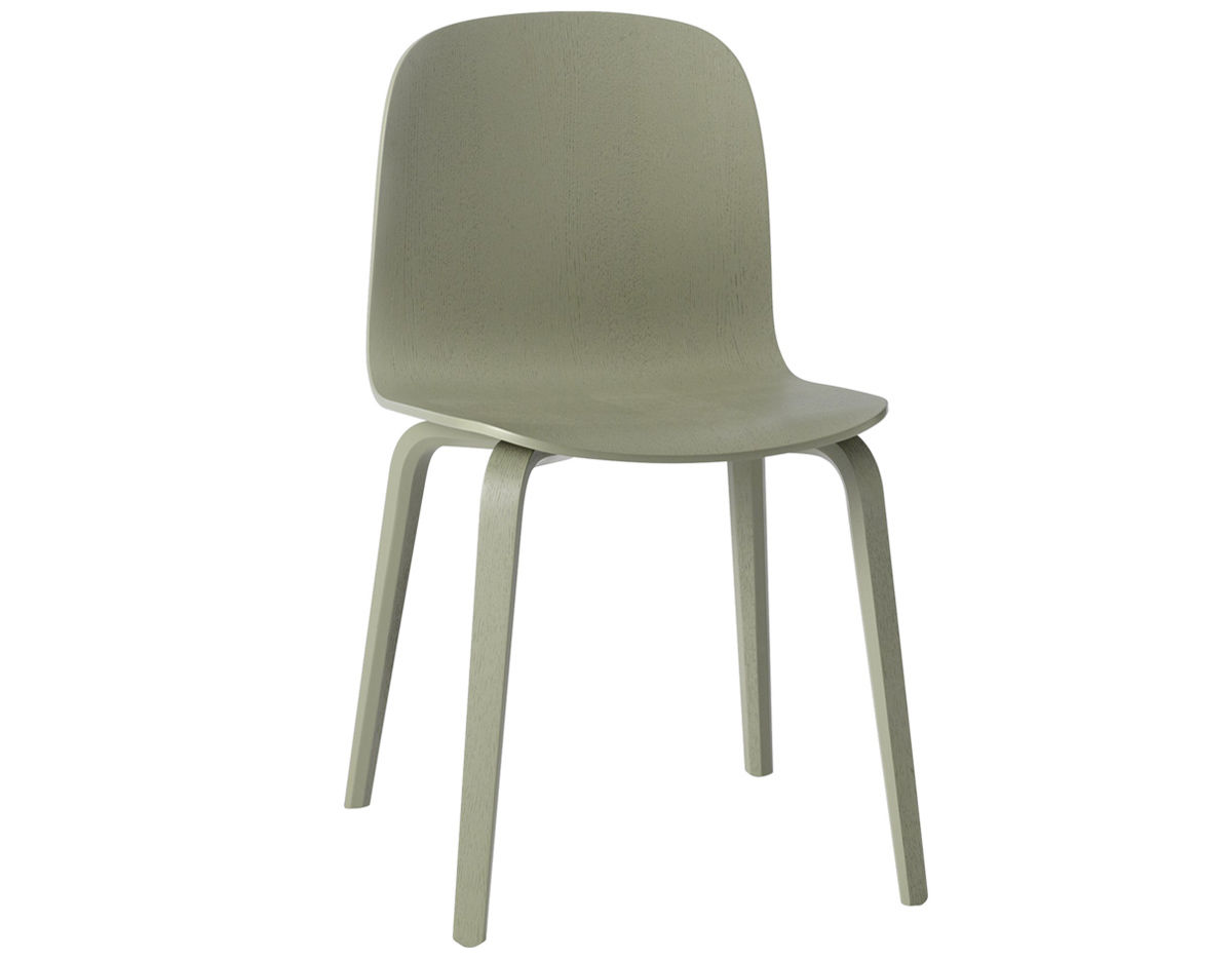 visu chair with wood base