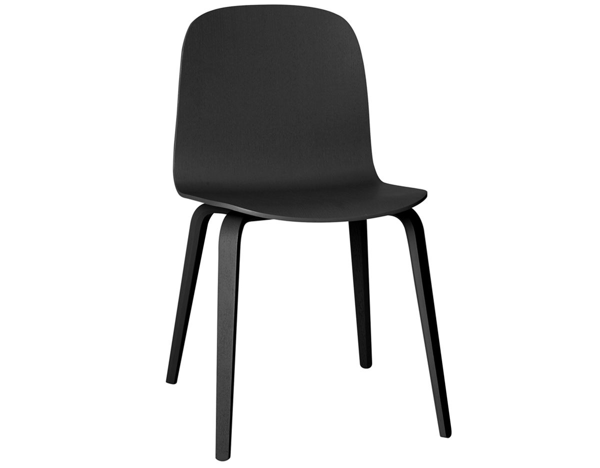 visu chair with wood base