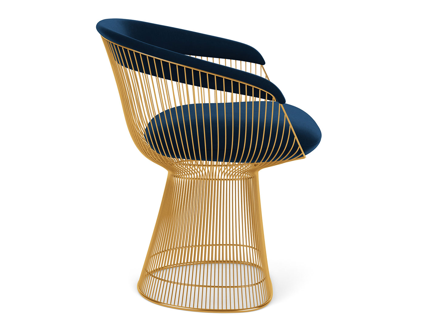 platner gold plated arm chair