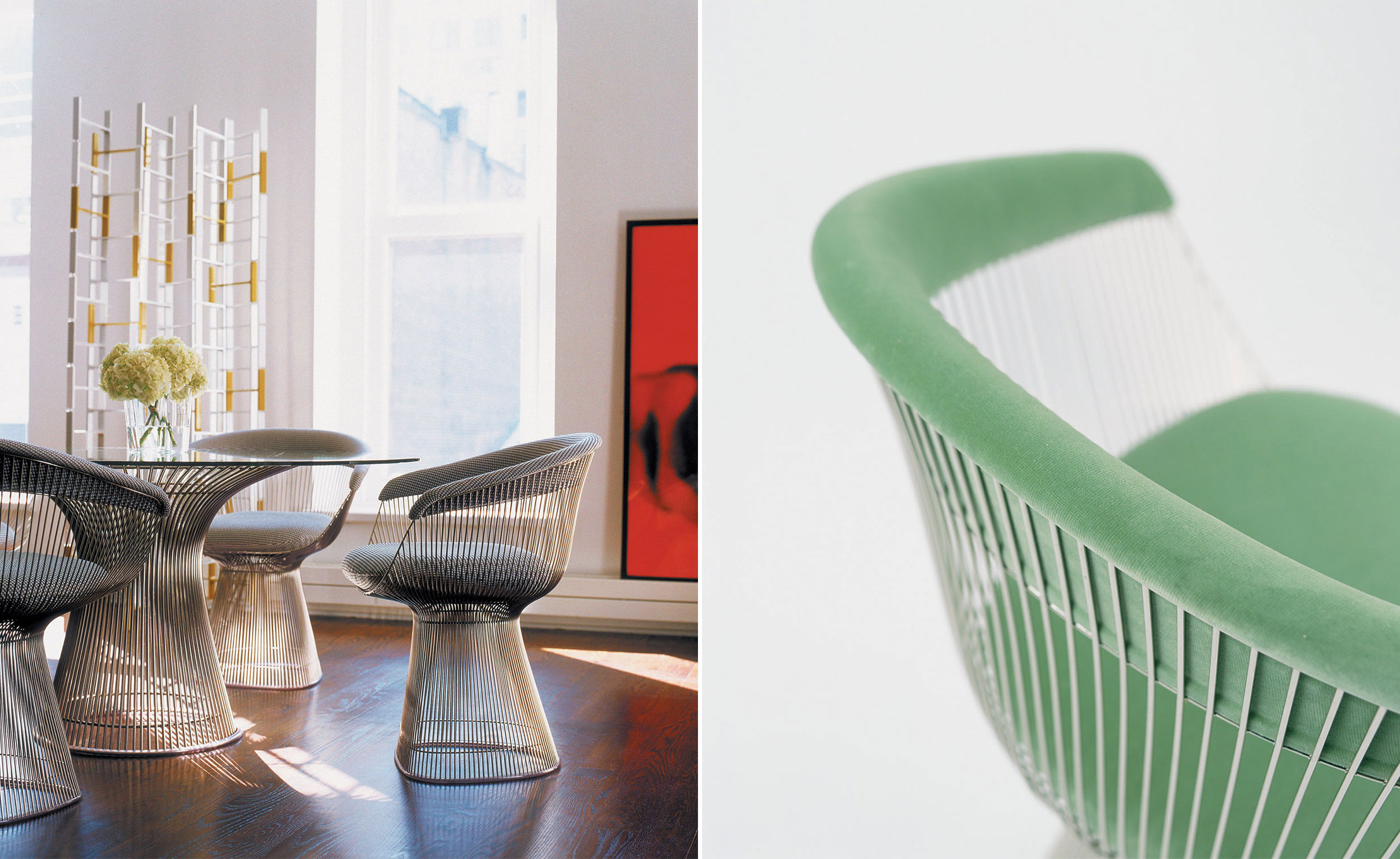platner gold plated arm chair