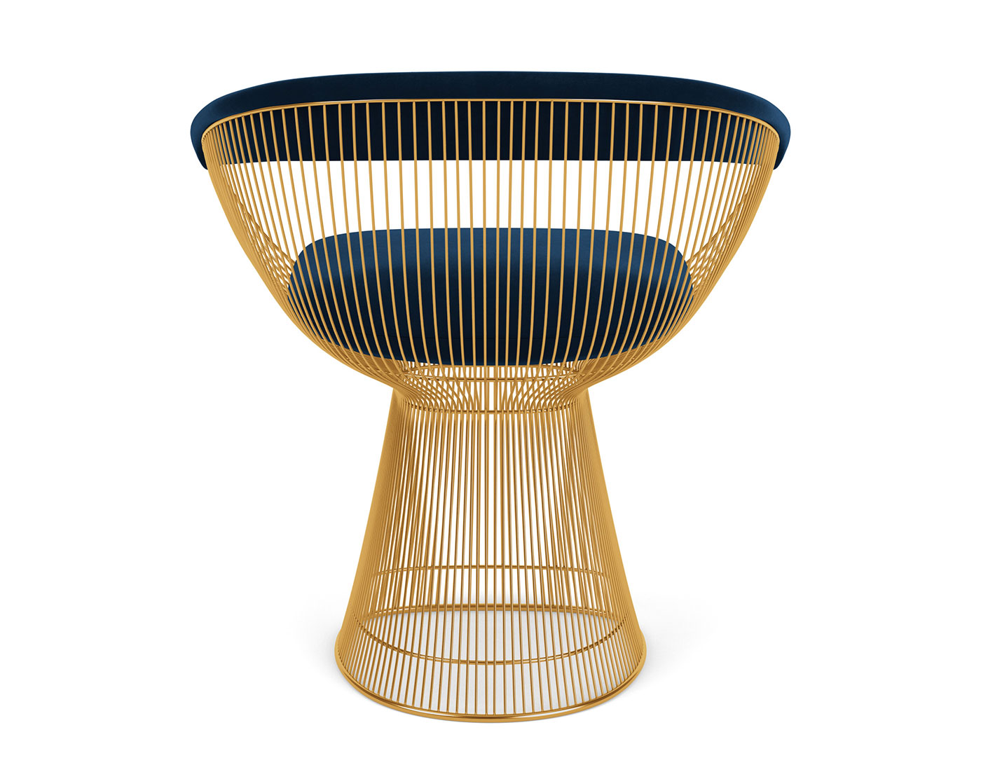 platner gold plated arm chair