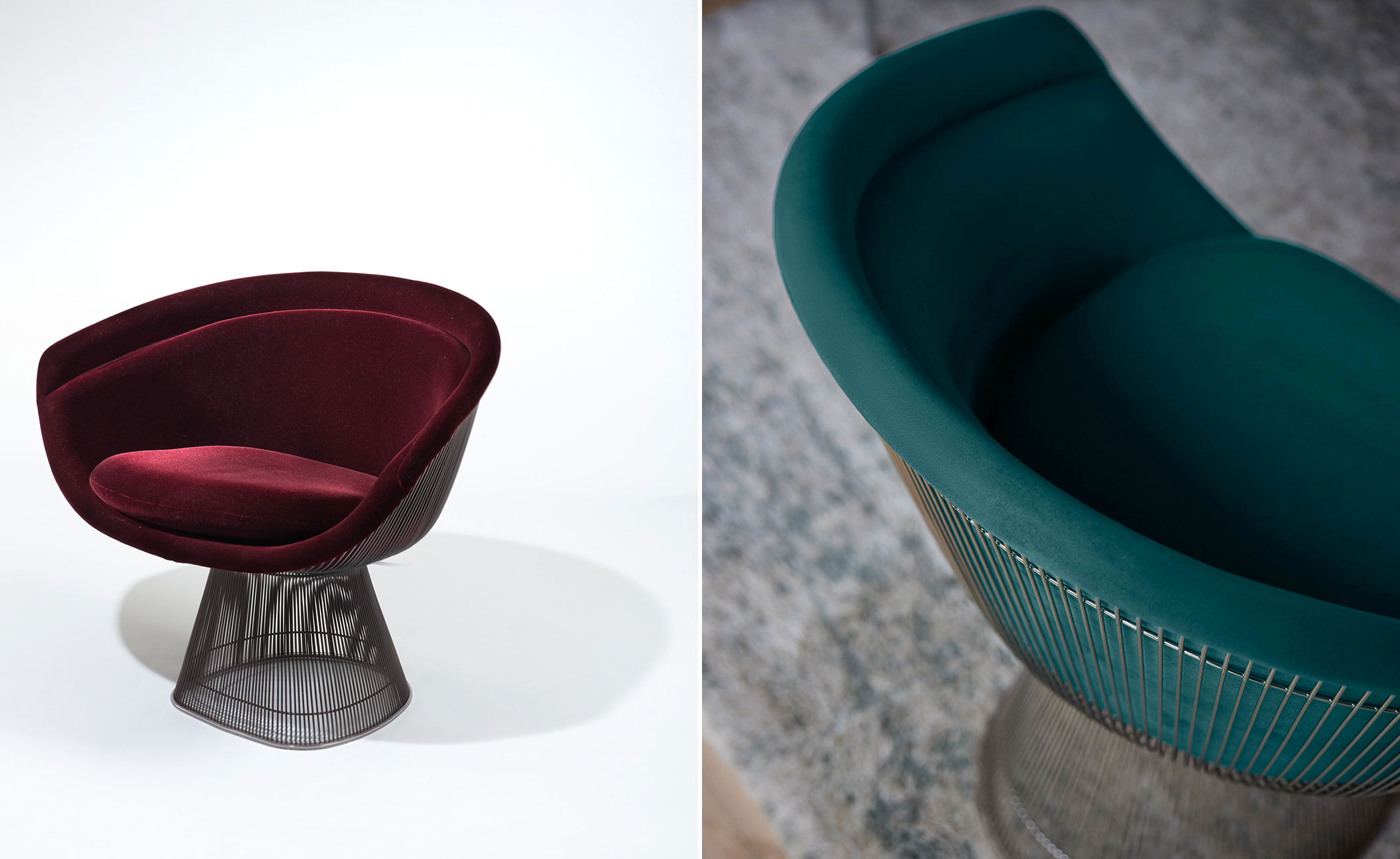platner gold plated lounge chair