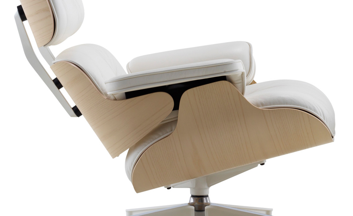 white ash eames&reg; lounge chair without ottoman
