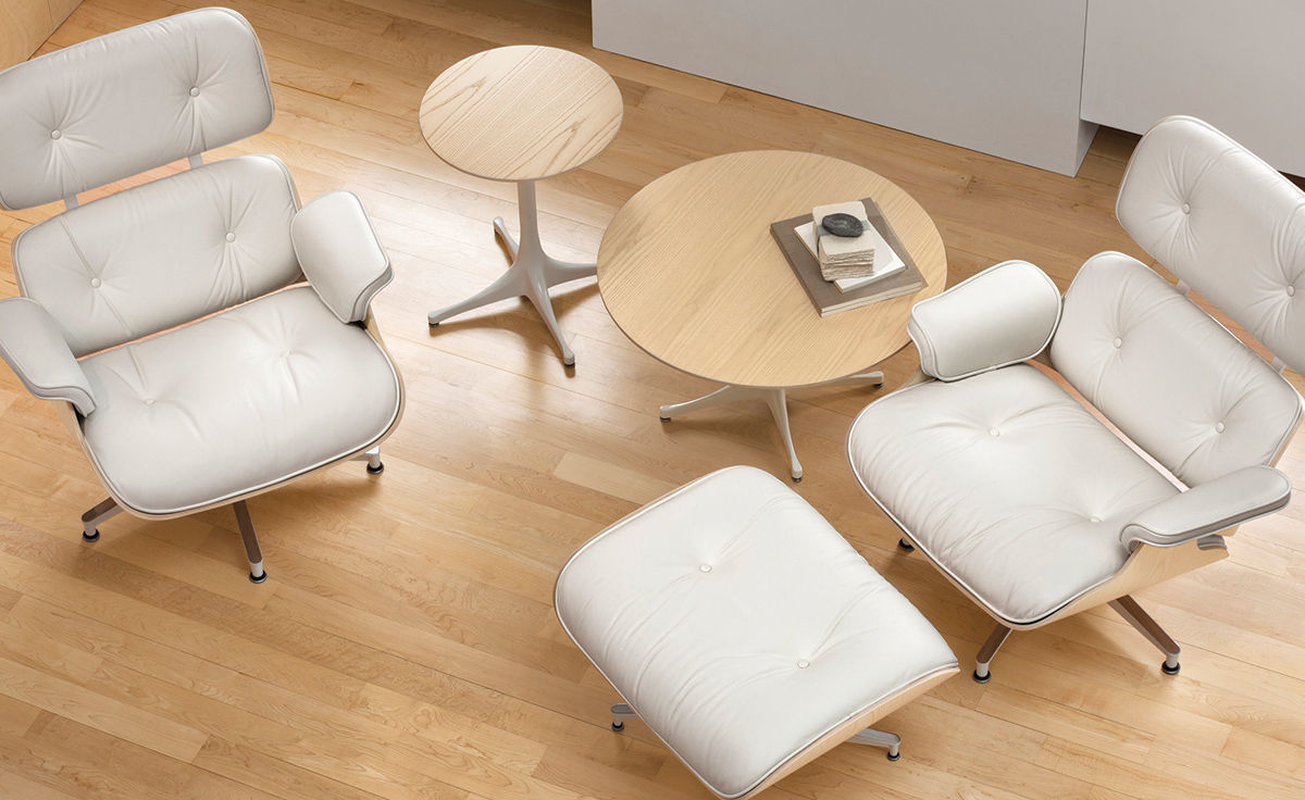 white ash eames&reg; lounge chair without ottoman