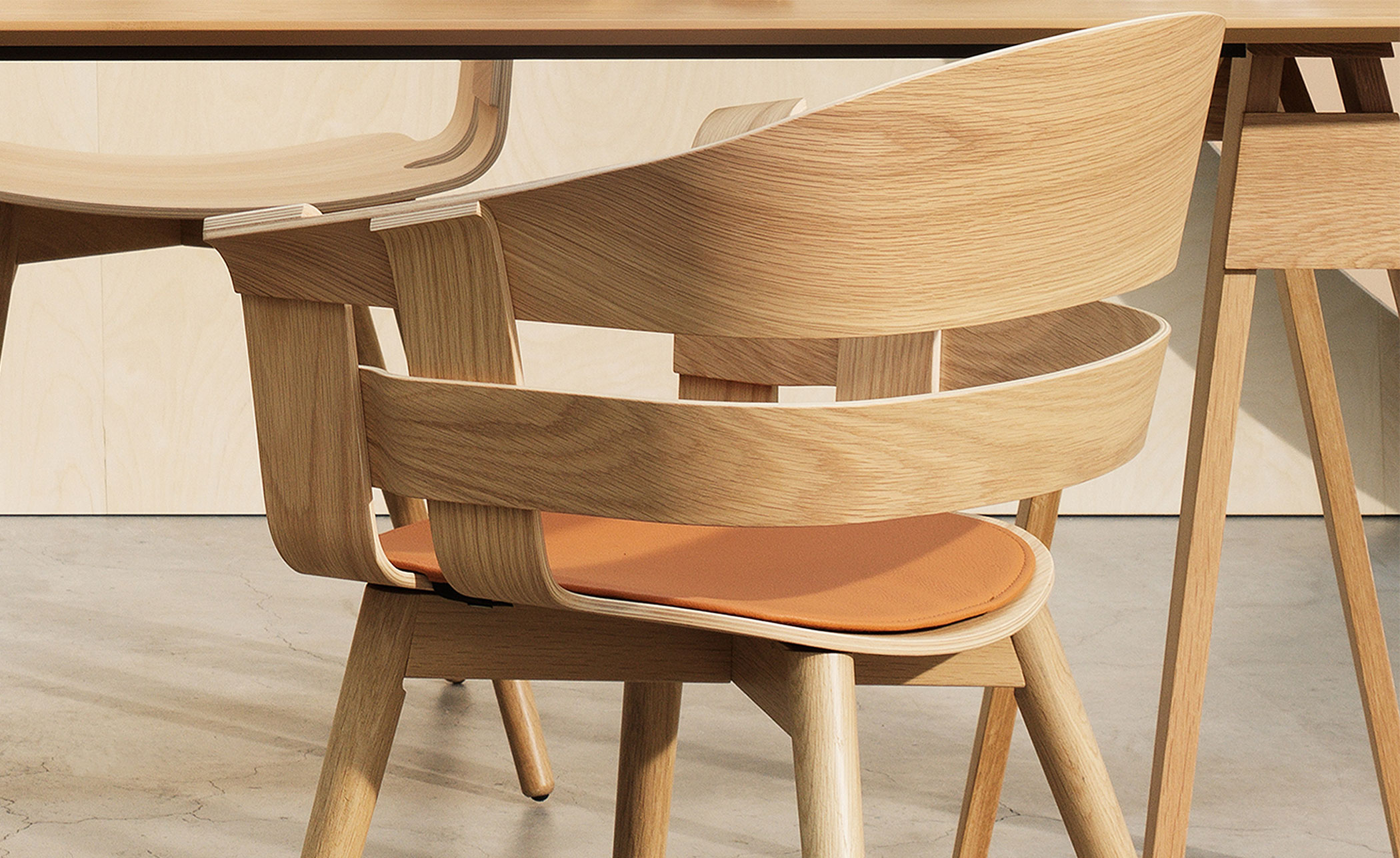 Wick Chair with wooden legs