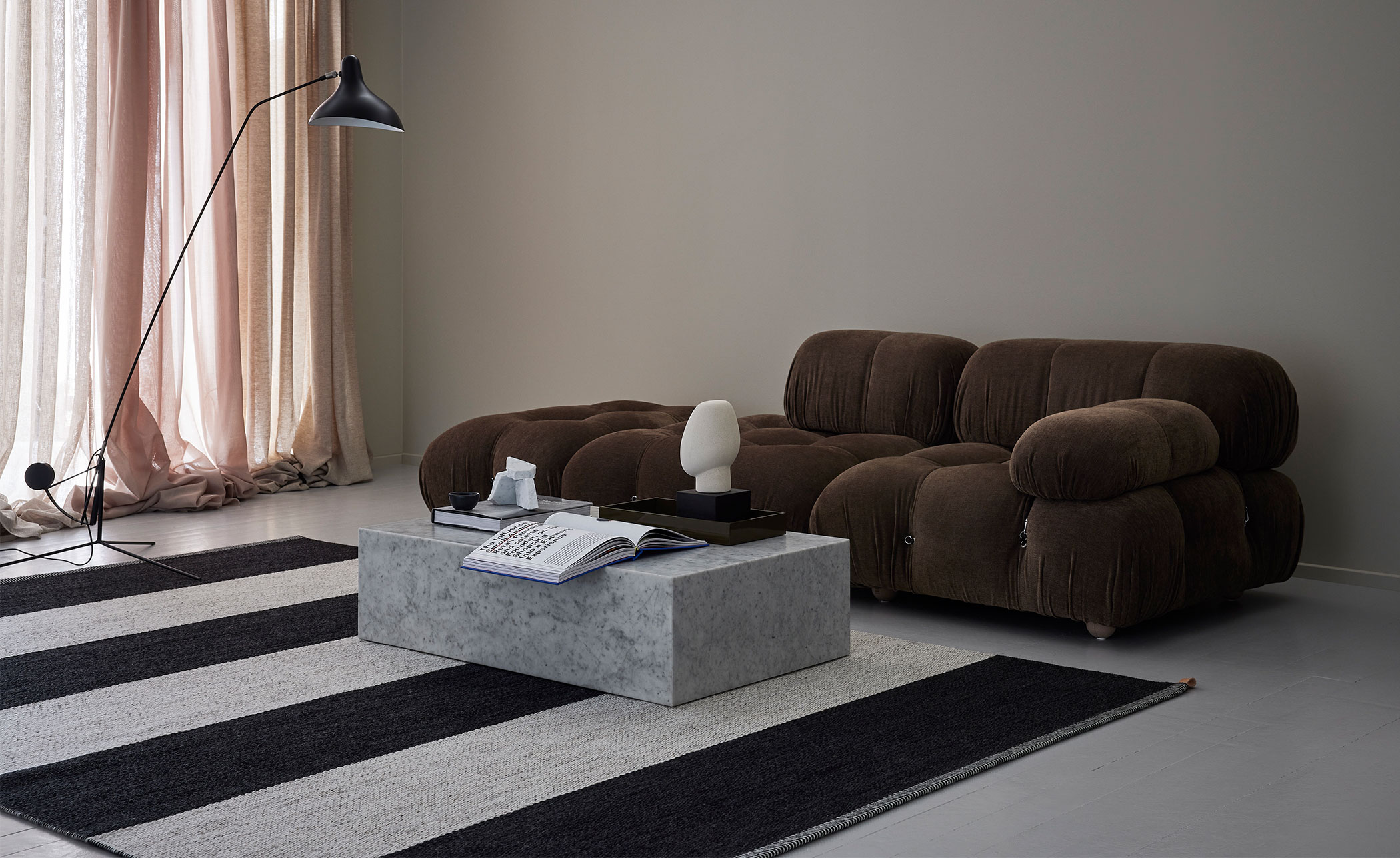 Wide Stripe Icon Woven Rug