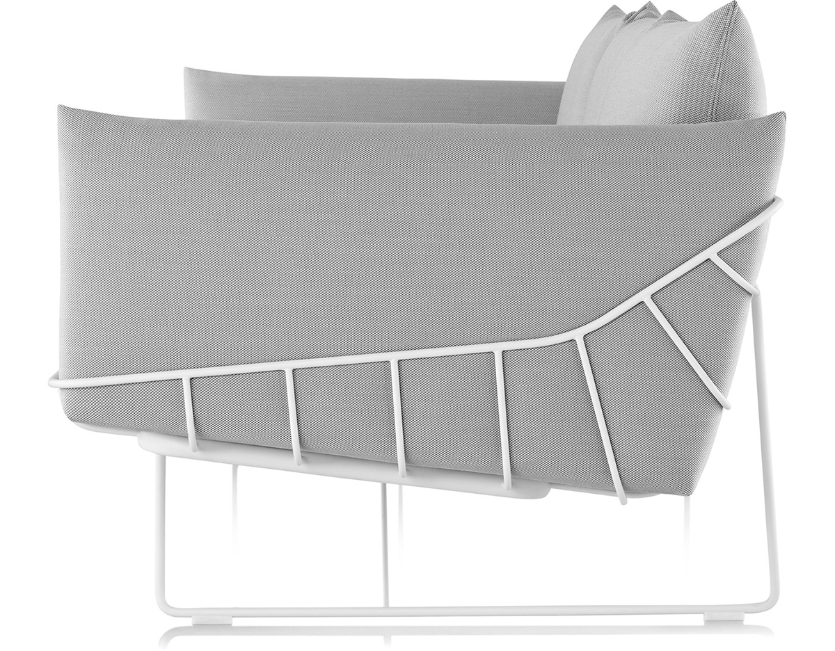 wireframe 3-seat sofa
