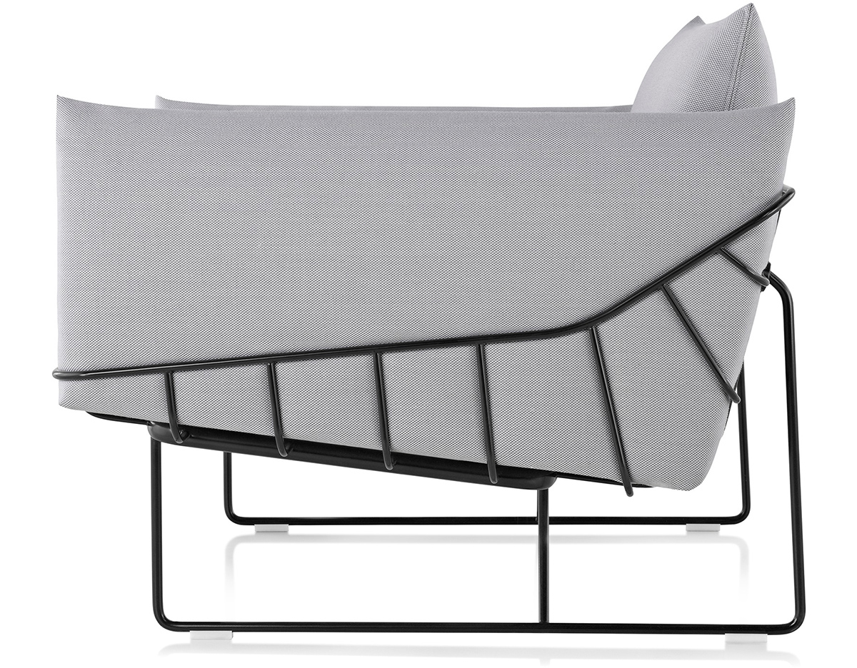 wireframe lounge chair