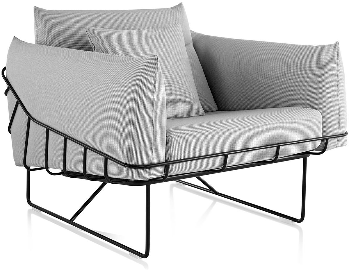 wireframe lounge chair