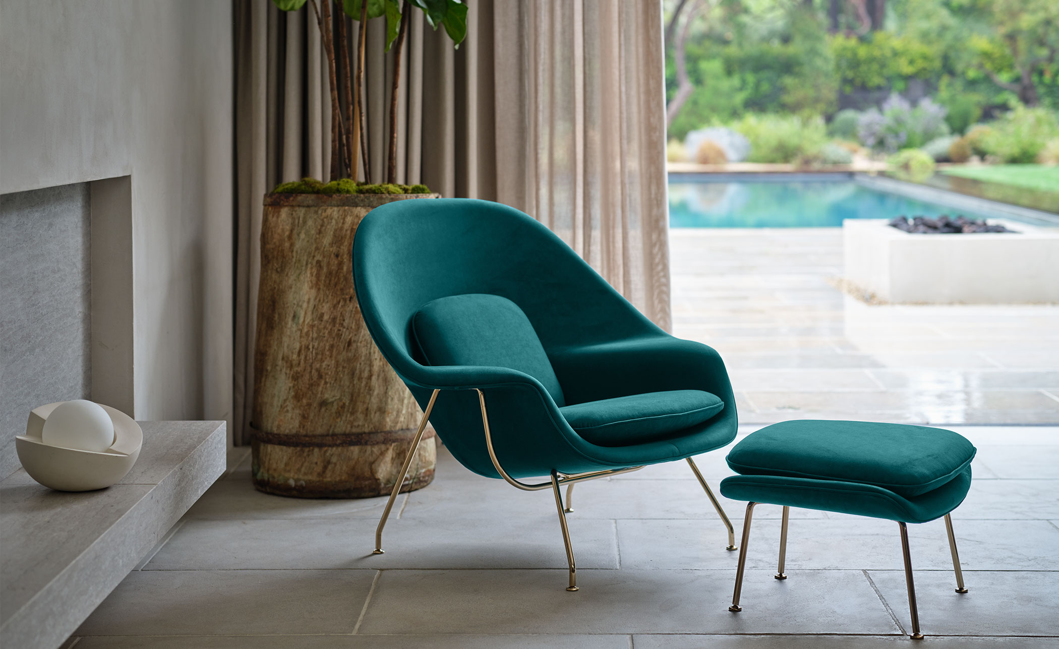womb lounge chair & ottoman