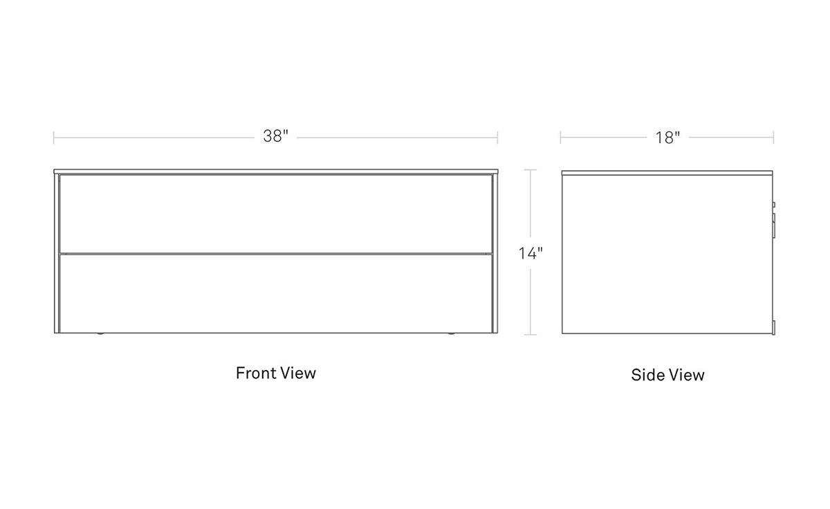 wonder wall 2.0 two drawer cabinet